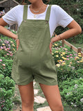 Pockets Buttons Adjusted Daily Casual Fashion Waist Overall Pants Maternity Jumpsuit Maternity