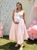 Tank A-line Elegant Maternity Baby Shower Maxi Dress Maternity