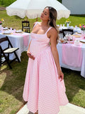 Tank A-line Elegant Maternity Baby Shower Maxi Dress Maternity
