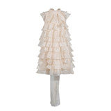 Fashion Retro Lotus Dress 2025 Summer New Sleeveless Lotus Leaf Edge Drift Led To High-End Feel Dress Woman