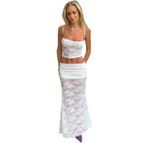 New Sexy Body Two-Piece Set Of Lace Perspective Sling Skirt DJPT