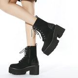 Zipper Martin Boots Thick-Bottomed Front With British Wind Korean Version Of Women's Goosebic Panel Explosive Shoes High Quality Shoes