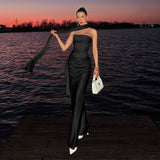 Temperament Waist Top Dress Slim Slim Square Collar Sexy Breast Half Skirt Suit Woman DJPT