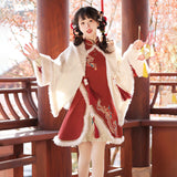 Design Songlong Chun Hanfu Women's Chinese Style Improvement Han Element Coat Dress Set 8993
