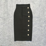 And Winter New Waist Slim Half Skirt Fashion Slit Buckle Long Skirt Slim Bandage Nepotism