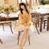 Design Sunflower Poetry Chinese Style Improve The Chinese Element Of Women's Coat Dress Set 7021