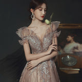 Dress Woman 2025 New Summer Temperament Banquet Presided Over A Word Shoulder Name And Long Dress Dress Dress