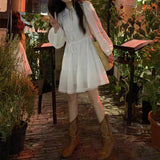 And Autumn 2025 New Gentle Princess White Dress Small Long Sleeve Temperament French Dress Woman