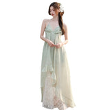 Stitching Dress Women's New V-Neck Bragy Beach Sling Skirt