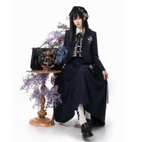 Swallow Planet Chinese Style Improve The Chinese Element Of Women's Coat Vest Shirt Half Skirt Set 6954