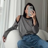 Women's Stripes Hit The Long-Sleeved Casual Autumn Shirt DJPT