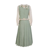 Design Tulip Chinese Style Improvement Han Elements Women's Shirt Vest Skirt Set 6733