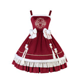 Year Lolita Women Sling Skirt Draped Daily Cute Lolita Sweet Dress 6985