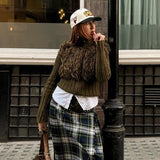 Women's Autumn New Solid Color Zipper Wool-Knitted Cardigan Jacket DJPT