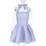 Spring 2025 New Famous Style Temperament Sexy Body Hanging Neck Jhua A Display Thin Dress DJPT