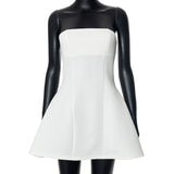 Women's Clothing 2024 Feng Swindo Summer New Fashion Pure Color Bosom High Waist Dress DJPT