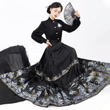 Design Mingyun Matsujie Chinese Style Improvement Han Elements Han Suit Female Shirt Horse Face Skirt Set 8749