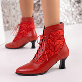 And Short Boots Women Autumn And Winter Lace-Strace Lace-On-Ann Unprecedented Lace For Women And Ankle Boots In Front Of The Lace Of Martin Boots High Quality Shoes