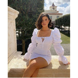 Ebay Women's Fashion Casual Tie-Tie-Bubble-Bubble-Sleeved Dress DJPT