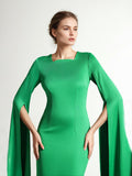 Temperament Famous Style Dress 2025 Spring Round Collar Long Sleeve Open High-End Dress Women's Clothing