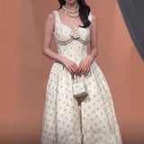 Light Luxury Small Fragrant Small Sling Sling Dress Temperament Famous Banquet Elegant Thin Dress