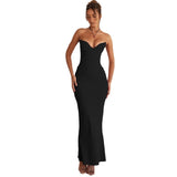 Summer New Women's Fashion Temperament Sexy Fish Bone Body Braces Fishtail Dress Woman DJPT