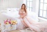 Mesh Pregnant Women Take Pictures Of The Long Dress Medium Long Draw And Drag Skirt 1204 Maternity