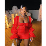 Ebay Women's Fashion Casual Tie-Tie-Bubble-Bubble-Sleeved Dress DJPT