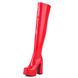 Large-Size Shoes And Women's Boots 2024 Autumn And Winter New Thick-Soled Thick-Heeled Boots Over The Knee Boots High Quality Shoes