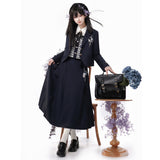 Swallow Planet Chinese Style Improve The Chinese Element Of Women's Coat Vest Shirt Half Skirt Set 6954