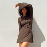 Women's Solid Color Double-Layer Mesh Yarn Behind The T-Shirt With A Short Skirt DJPT