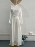 Collar Dress Women's 2025 New Long-Sleeved Tea Break French Waist-High Dress