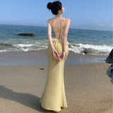 Hottie Sexy Dew Backpack Hip Skirt Cross Lotus Side Sling Skirt Female Atmosphere French Suit Dress