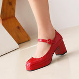 Large Women's Shoes New Single Shoes Work Shoes Mary Jane Thick Heel High Heels High Quality Shoes