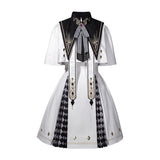 Teased Original Real Eye Lolita Female Lolita Fake Collared Cloaked Sling Skirt Daily Suit 7284