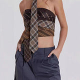 London Hottie Sexy Side-To-Shoulder Print Wrap-Up Zipper Collared Collared Woman DJPT