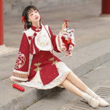 Tour Dragon Hechun Chinese Style Improvement Han Element Female Vest Dress Skirt Dress Dress 6962