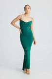 Sexy Fashion Showback Solid-Color Banquet Body-Body-Back-Up-Slinged Sling Dress