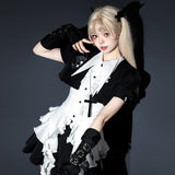 Teased Original Mashed Gem Lolita Blouse Shirt Half Dress Daily Sweet Suit 7206