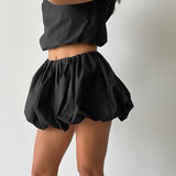 Women's Clothing 2024 Summer New Fashion Solid Color Two-Peared Thoracic Skirt DJPT