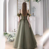 Dress Women 2025 New High-End Banquet Host Art Exam Engagement Slings Showing Thin Dress Fairy Bridesmaid Suit