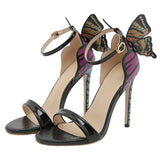 Coloring Wing High Heels New Three-Dimensional Big Butterfly Lady Ultra-High Heel With Sandals High Quality Shoes