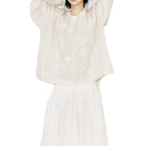 Lazy Wind Hooked Knitted Sweater Gentle Round Collar Collar Blouse 2024 Autumn And Winter New