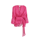 Dress 2025 Spring And Summer New Loose Long-Sleeved Sexy T-Shirt With Ribbon Dress Woman