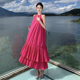 Design Sleeveless Dress Sleeveless Dress Thailand Sanya Seaside Resort Wind Loose Beach Dress Woman