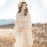 Design New Flower Room Set Hanfu Women's Element Jacket Sling Skirt Set Autumn And Winter 8495