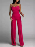 And Summer New Women's New Sexy Body Repair Bra Straight Jumpsuit DJPT