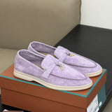 Loafers Women&Men's Shoes Leather Shoes Round Head Flat Floor Casual Shoes High Quality Shoes