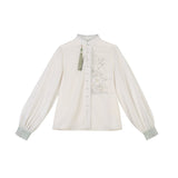 And Poetry Chinese Style Improvement Han Elements Women's Shirt Shawl Half Dress Suit 8923