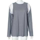 Women's Stripes Hit The Long-Sleeved Casual Autumn Shirt DJPT